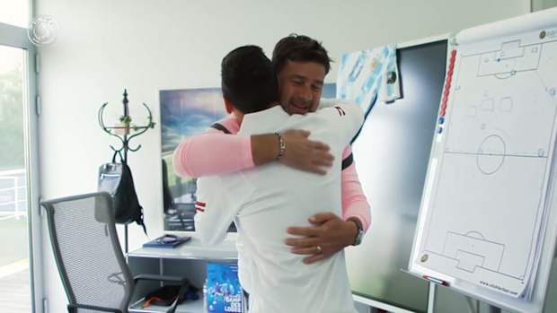 Lionel Messi meets up with Mbappé and Ramos